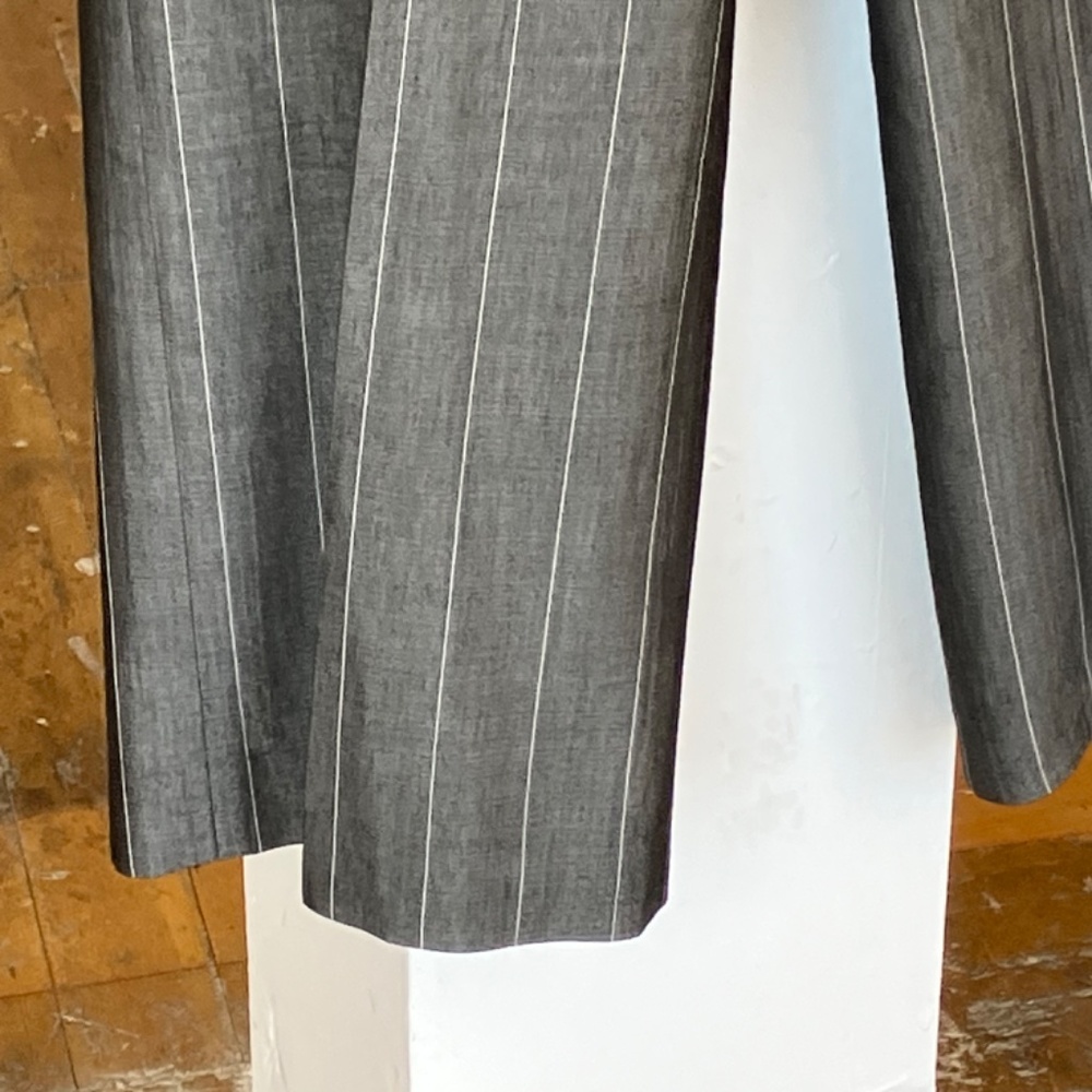 Talbots slate, gray, iridescent, Italian pinstripe pants - Picture 7 of 9